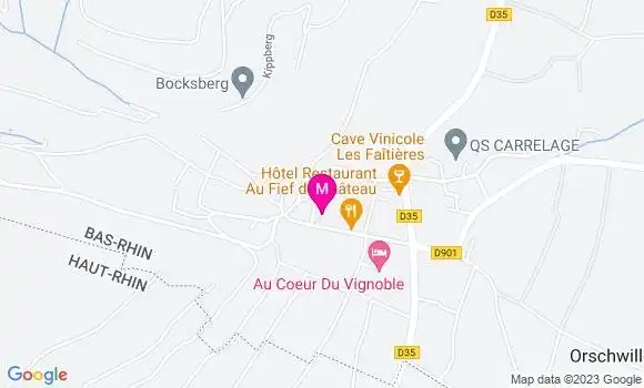 Localisation Auberge du Kirchberg