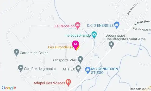 Localisation Restaurant  Les Hirondelles