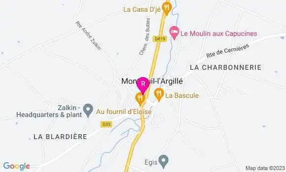 Localisation Pizzeria Le d