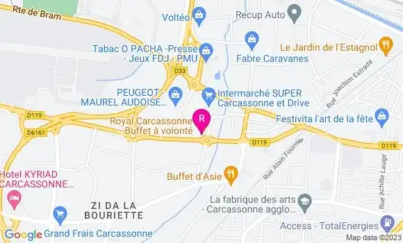Localisation Restaurant Chinois Royal Carcassonne