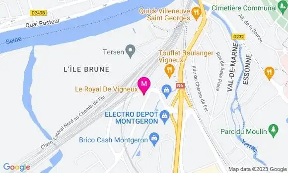 Localisation Restaurant Asiatique Le Royal de Vigneux