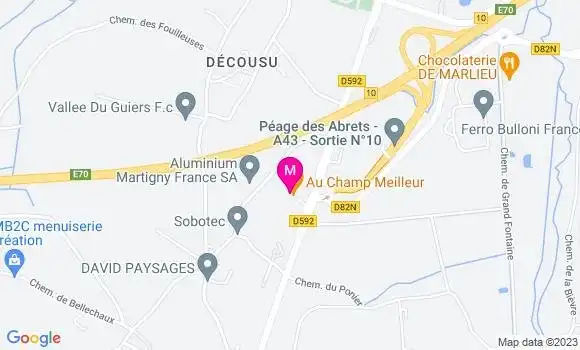 Localisation Restaurant  Au Champ Meilleur
