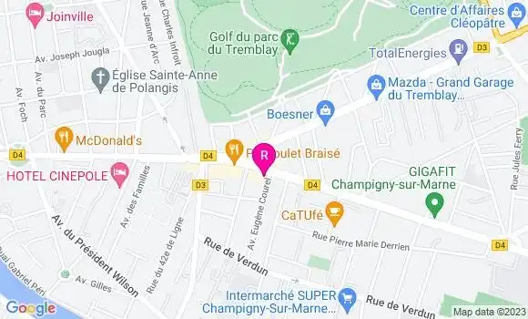 Localisation Restaurant  De la Braise a la Fourchette