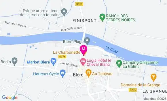 Localisation Pizzeria La Charbonette