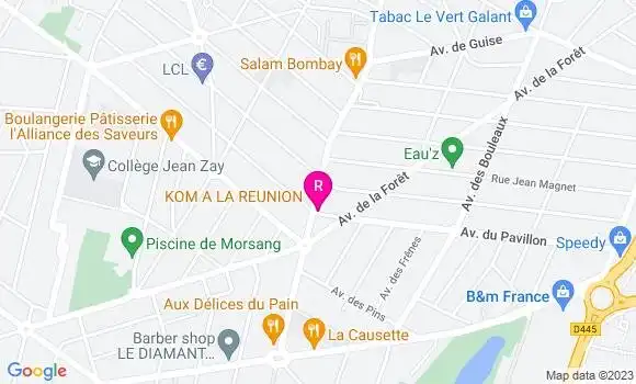 Localisation Restaurant  Kom à la Réunion