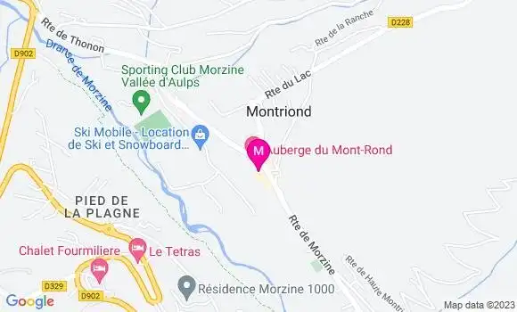 Localisation Pizzeria Le Rocher