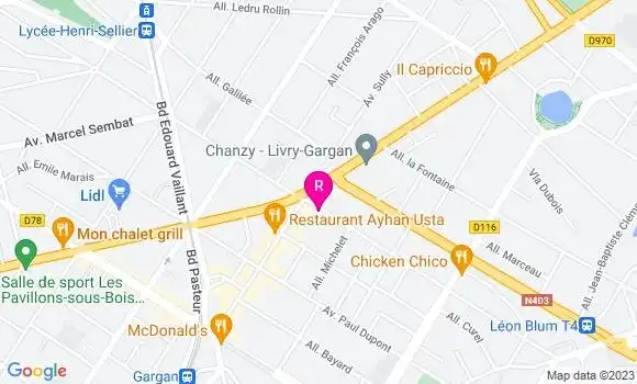 Localisation Pizzeria Pronto