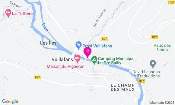 Localisation Bar Restaurant le Tilleul
