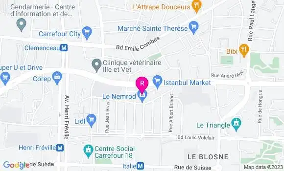 Localisation Restaurant Bar Le Crystal
