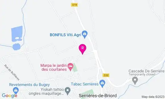 Localisation Pizzeria La Pate Folle