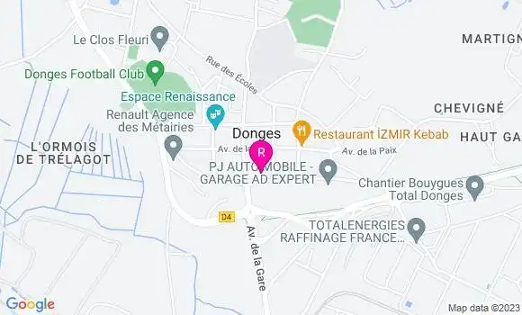 Localisation Café Restaurant de la Poste