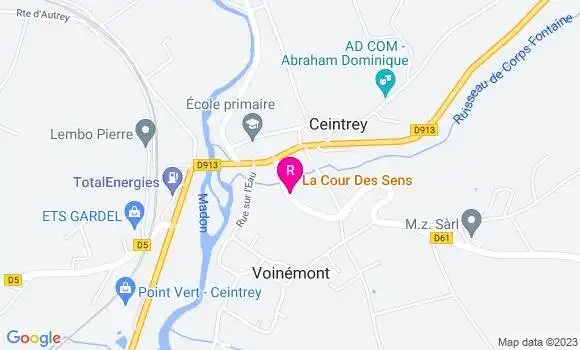 Localisation Restaurant  La Cour des Sens