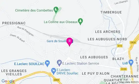 Localisation Restaurant  Chez Dany Café de la Gare