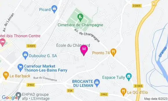 Localisation Restaurant Bar Le Duby