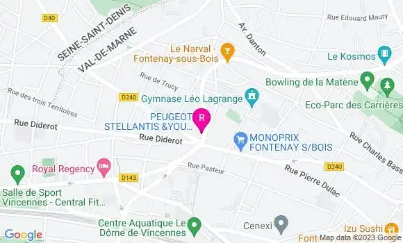 Localisation Pizzeria Monte Cristo