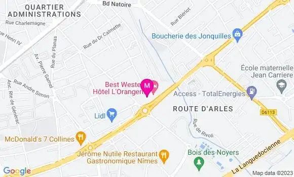 Localisation Restaurant Hôtel L