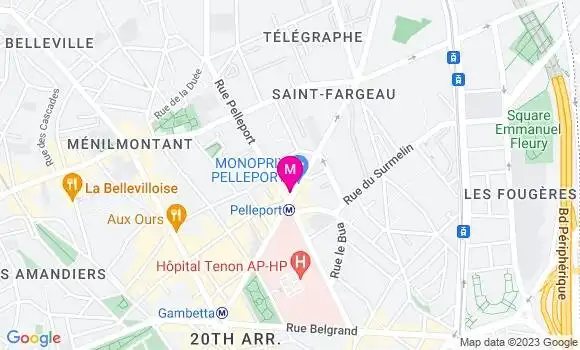 Localisation Restaurant  Le Pelleport Café