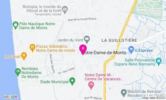 Localisation Crêperie Les Trois Monts
