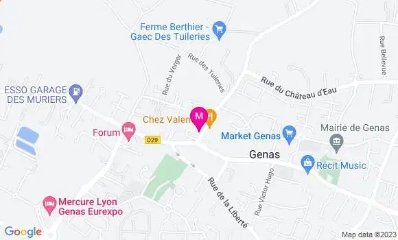 Localisation Restaurant Italien Terra Nova