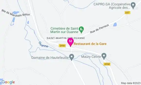 Localisation Restaurant de la Gare