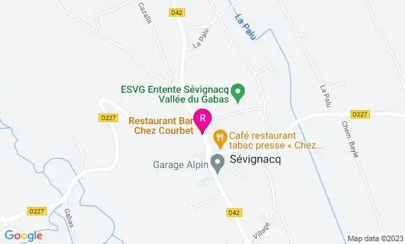Localisation Restaurant Bar Chez Courbet