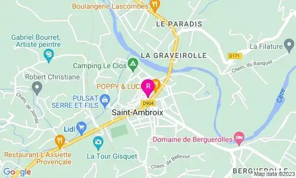 Localisation Le Bistrot de la Fontaine