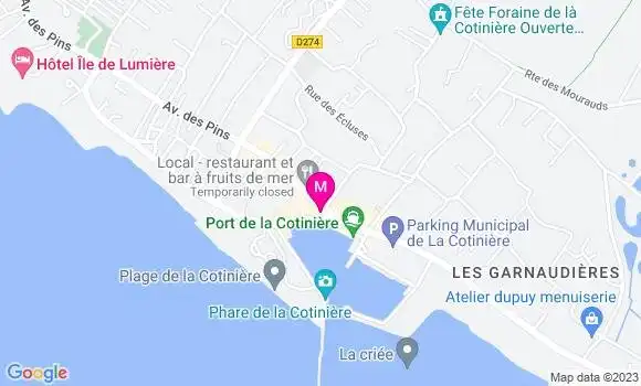 Localisation Restaurant Fruits de Mer La Gaîeté