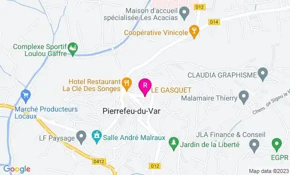 Localisation Restaurant  Le Gasquet