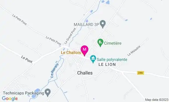Localisation Restaurant Bar Le Challois