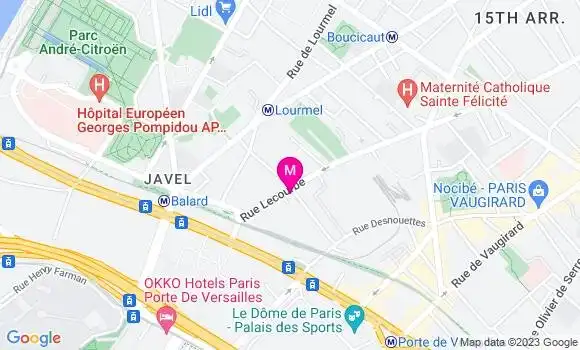 Localisation Restaurant Bar Le 347 Lecourbe
