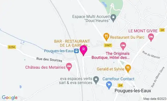 Localisation Bar Restaurant de la Gare