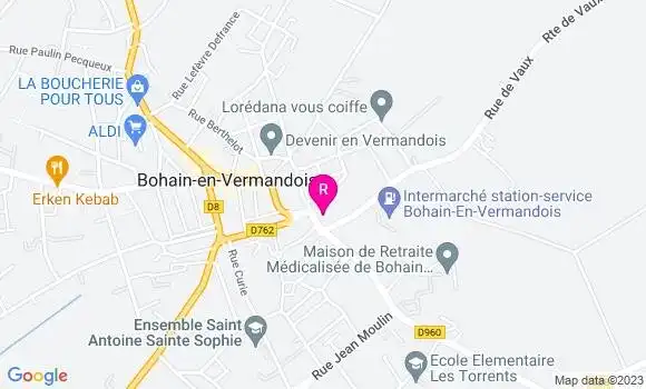 Localisation Restaurant  Les Jardins de Bohain