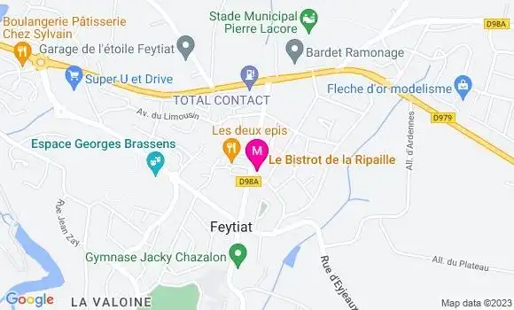 Localisation Le Bistrot de la Ripaille