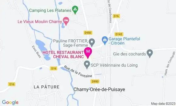 Localisation Restaurant Hôtel Le Cheval Blanc