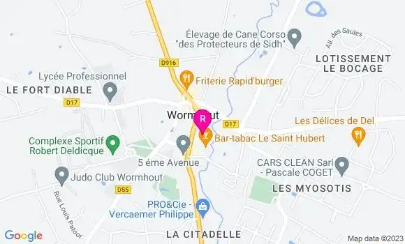 Localisation Restaurant Bar Le Relais de la Poste