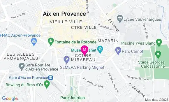 Localisation Restaurant  Jardin Mazarin