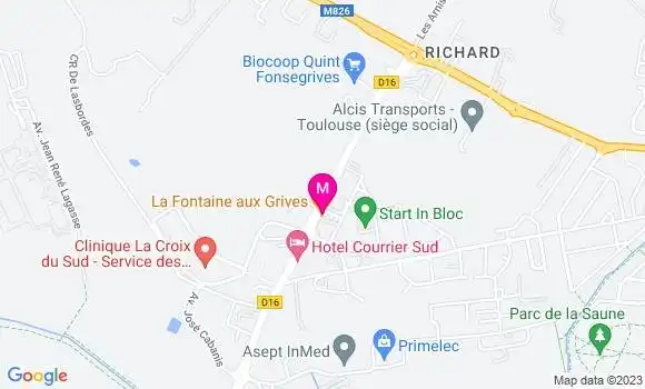 Localisation Restaurant  La Fontaine aux Grives