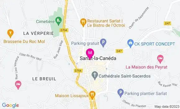 Localisation Auberge Le Mirandol