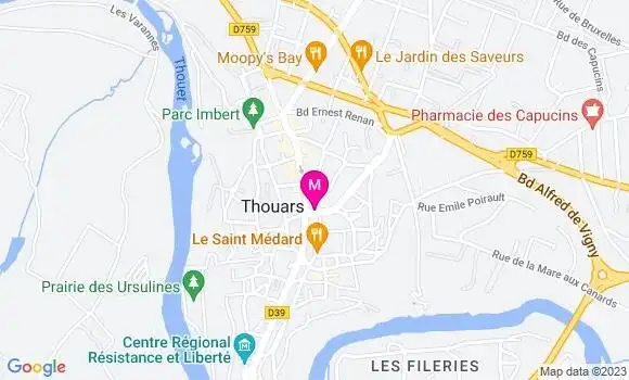 Localisation Restaurant Bar Le Cafe des Arts