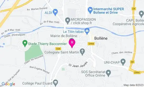 Localisation Pizzeria La Flambée