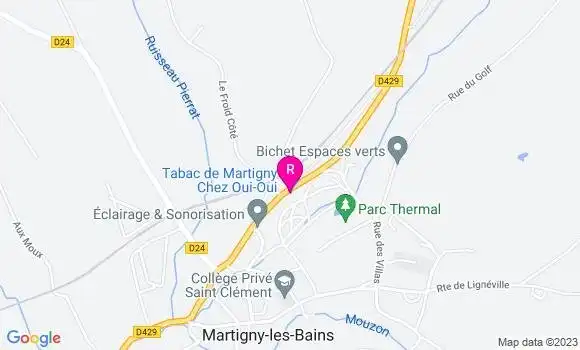 Localisation Restaurant  Le Martigny