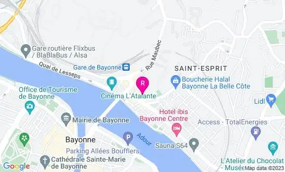 Localisation Restaurant  La Spiritaine
