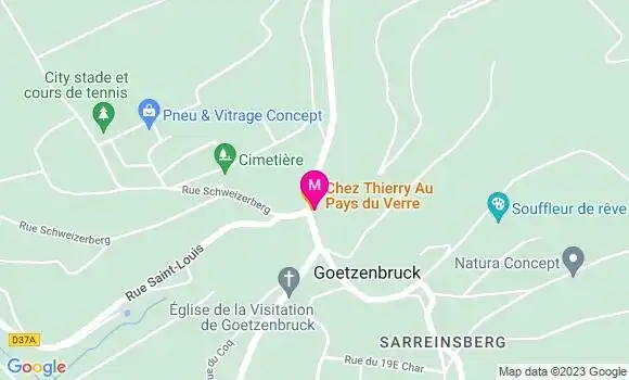 Localisation Restaurant  Chez Thierry au Pays du Verre