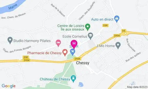 Localisation Restaurant  La Table de Chessy