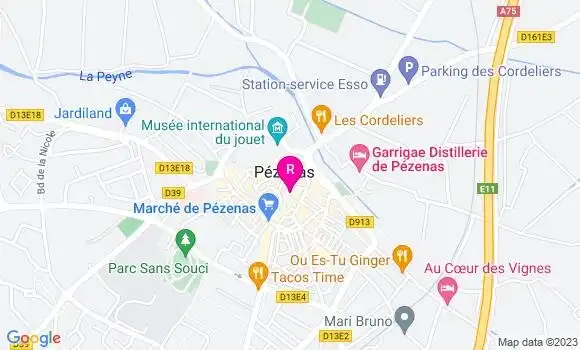 Localisation Restaurant  Les Palmiers