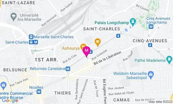 Localisation Restaurant  Longchamp Palace