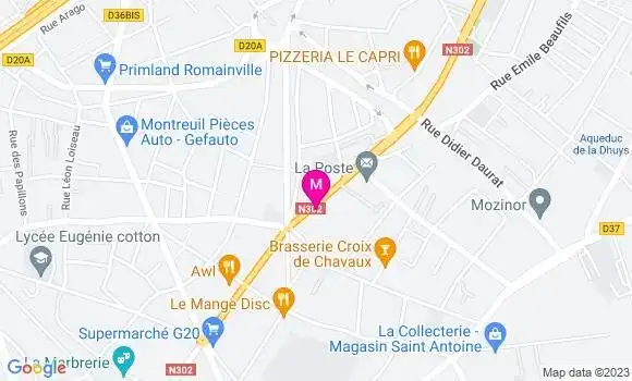 Localisation Restaurant  Pizza Rapidos