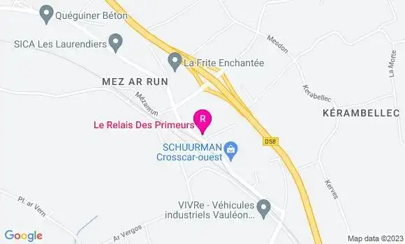 Localisation Restaurant  Le Relais des Primeurs