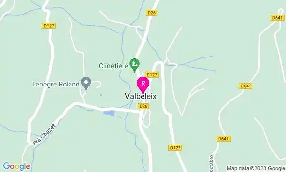 Localisation Auberge de la Vallée