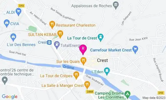 Localisation Restaurant  Le Crestorant